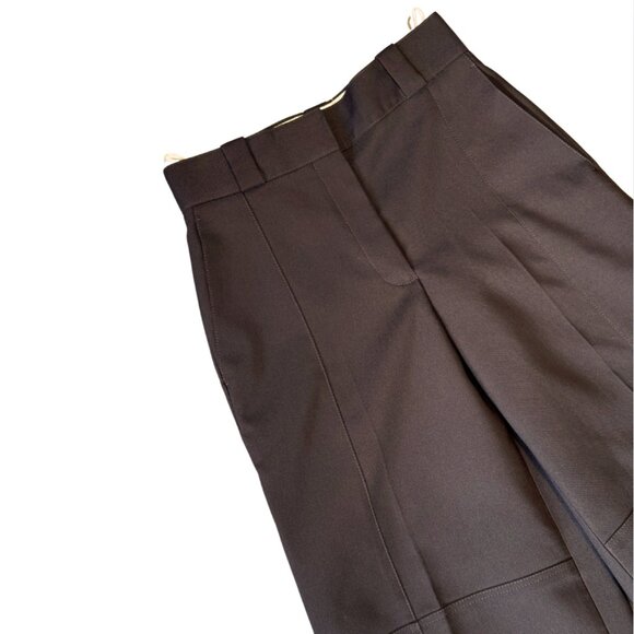 774. TORY BURCH Twill Cargo Pant Dark Mocha Brown $798 EUC Sz 0 - Picture 3 of 6